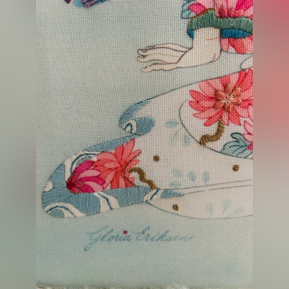 Large Vintage Wall Art Graceful Geishas by Gloria Eriksen - Picture 7 of 12